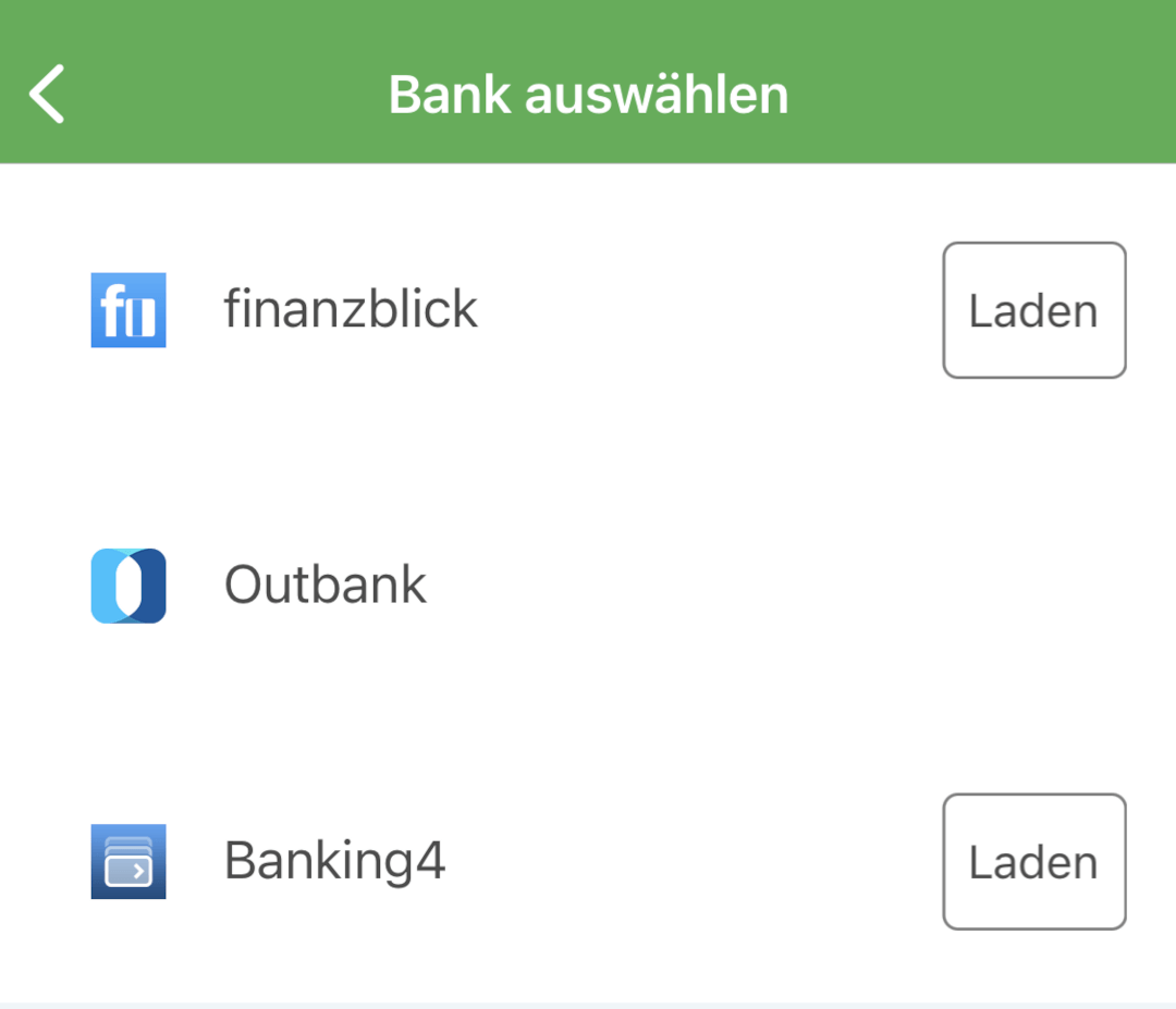 mobile Banking Apps in iOS zur Auswahl
