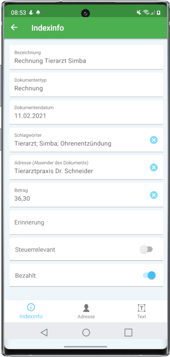 Dokumentenstatus auf Bezahlt umstellen nach Zahlungsanweisung