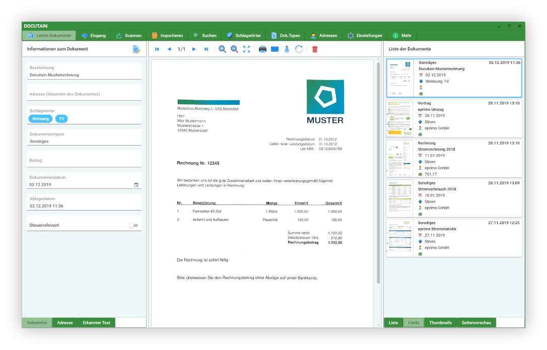 Dokumentenmanagement Windows Desktop