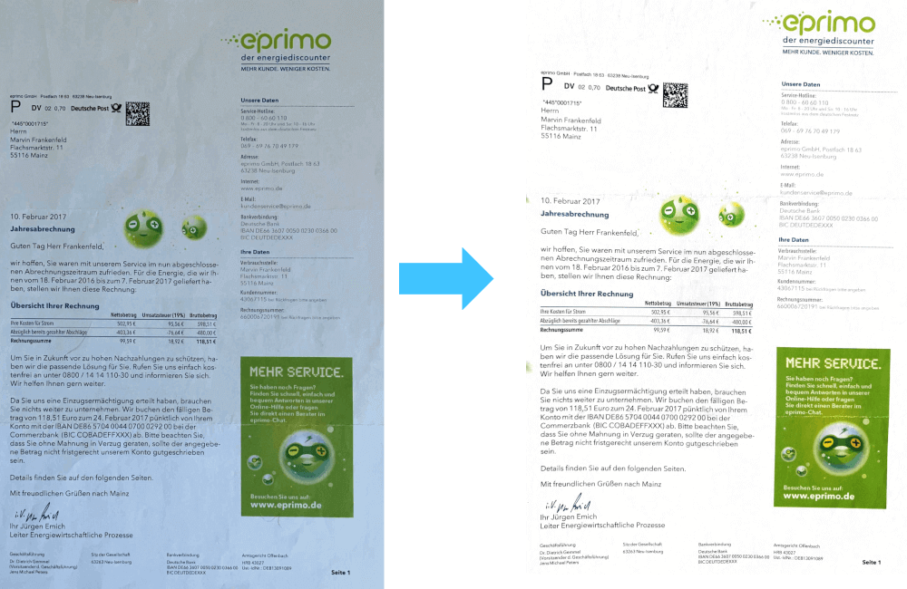 Testbilder Koralle und eprimo