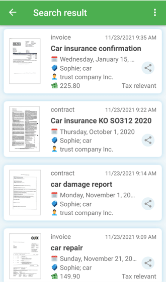 Find documents quickly